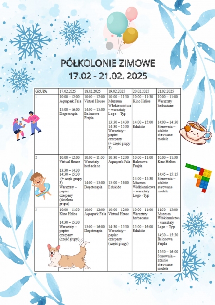 PÓŁKOLONIE ZIMOWE 17